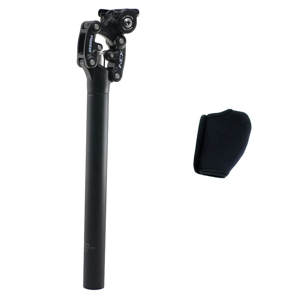 SR Suntour SP12 NCX 30.9X350mm Suspension Seat Post with Protective Cover,Black, VK2723