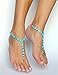 SUNSCSC 1 Pair Sandal Beach Turquoise Barefoot Sandal Foot Jewelry Anklet Chain Foot Bracelet