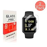 Apple Watch 38mm Screen Protector, davidavi[High Definition][Anti-scratch][9H Tempered Glass]Only Covers the Flat Area for Apple Watch 38mm[2 Pack]