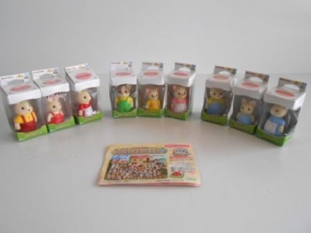 Amazon シルバニアファミリー フィギュアコレクション 8 全9種 犬 全9種 1 ショコラウサギのお父さん 2 ショコラ フィギュア ドール 通販