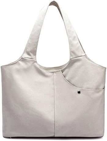 Lustear Canvas Totes Hobo Bag Handbag BeachBag Daily Use LargeCapacity for Women (White)
