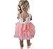 Toddler Baby Flower Girls Princess Tulle Dress Lace Backless Tutu A-line Beaded Party Dresses