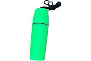 JIZLAN Green Waterproof Container Bottle Holder with Lanyard - Floating Dry Box for Kayak, Canoe, Boat, Diving, and Snorkeling - Watertight Plastic Case with Hook and O-Ring Seal for Outdoor Activities