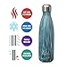 MIRA Vacuum Insulated Travel Water Bottle | Leak-Proof Double Walled Stainless Steel Cola Shape Portable Water Bottle | No Sweating, Keeps Your Drink Hot & Cold | 17 Oz (500 ml) | Blue Granite