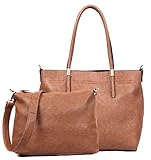 AB Earth Women Leatherette Handbag Top-handle Tote bag, M993Brown
