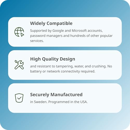 Yubico - Security Key C NFC - Basic Compatibility - Multi-Factor authentication (MFA) Security Key and passkey, Connect via USB-C or NFC, FIDO Certified