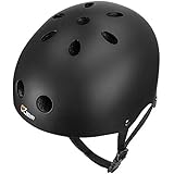 JBM Helmet for Multi-Sports Bike Cycling, Skateboarding, Scooter, BMX Biking, Two Wheel Electric Board and Other Sports [Impact Resistance] (Black, Adult)