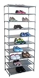 Home Basics Free-Standing Shoe Rack (10-Tier)