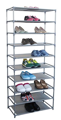 Home Basics Free-Standing Shoe Rack (10-Tier) 24.6" x 11.4" x 61.8"