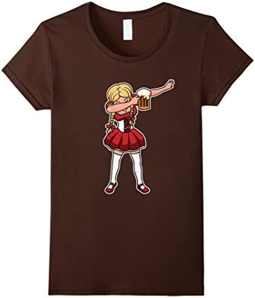 Womens Oktoberfest T-Shirt Funny Lederhosen Dab Gift Beer Shirt XL Brown