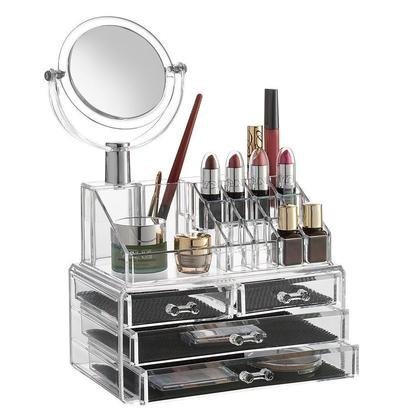 Velveeta 4 Layers Drawers Clear Acrylic Cosmetic Makeup Organizer
