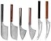 La Cote 6 Piece Cheese Knife Set Stainless Steel Blade Pakka Wood Handle (8 inch)