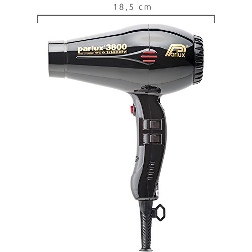 Parlux PAR4014 Professional 3800 Ionic and Ceramic Hair Dryer, Black, 2100 Watt