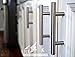 ALPINE HARDWARE Premium Solid Euro Style Bar Handle Pull-25Pack-3.75 In Hole Center & 6 1/8 In Length Heavy Stainless Steel Bar Handle Pull W/ a Satin Nickel Finish-American Owned Cabinet Hardware