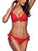 Taylover Women's Halter Tie Underwire Knot Push up Two Piece Bikini Swimsuits Bandeau Bikini Swimsuit