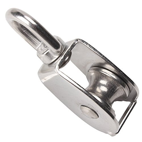 SamIdea(TM) M25 25mm 304 Stainless Steel Swivel Wire Rope Single-Sheaved Pulley Roller - Thumbnail 3