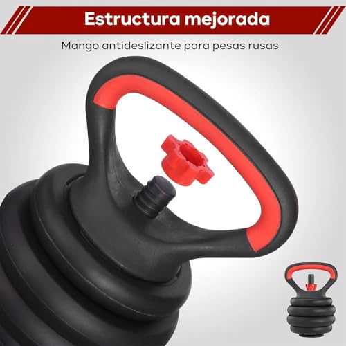 Kit de Pesas y Mancuernas, Barras para Ejercicio Multiusos,10/15 KG Set de Mancuernas Ajustables con 4 Modos como Barra, pesas rusa y mas combinaciones para Hombres/Mujeres