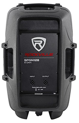 Rockville SPGN128 12 Inches Passive 1200W DJ PA Speaker ABS Lightweight Cabinet 8 Ohm
