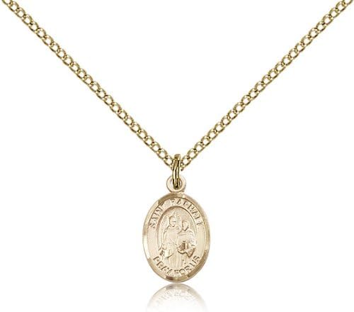 Religious Obsession Gold Filled St. Raphael the Archangel Pendant - 18" Chain