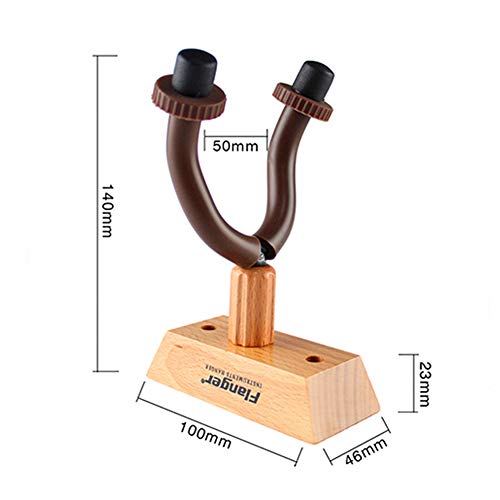 Leoie Flanger Wooden Base Guitar Hanger Wall Mount Hooks Stand Holder Musical Instrument Accessory