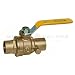 Midline Valve 627C223-NL Premium Full Port Ball Valve with Drain, Brass, 1 in. SWT x 1 in. SWT