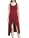 Tshirt Dress Beach Backless High Low Dresses for Women Sleeveless A-line Summer Shift
