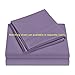 Comfy Bedding Double Needle Durable Stitching 3-Piece Pinch Pleat Comforter Set All Season Pintuck Style, Full, Purple