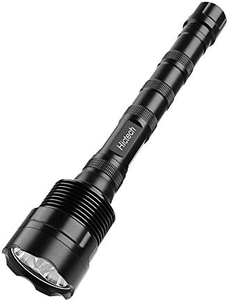 LED Flashlight, Hictech Super Bright 3800 Lumens Flashlight Torch, With 3 CREE XM-L T6 LED, 5 Modes, for Outdoor Hiking Camping Hunting, 3 x 18650 Rechargeable Batteries, 3-Slot AC Charger Included