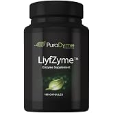 LiyfZyme Plant Based Digestive Enzyme Supplement - 180 Veggie Caps. PuraDyme By Lou Cornoa.