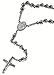 Catholic Stainless Steel Rosary Beads 18 Inches Necklace with Crucifix and Unique Miraculous Virgin Medal (18 Inches)