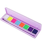 MEICOLY 8 Colors Water Activated Eyeliner Palette Neon Face Paint Colored Retro Hydra Liner Makeu...