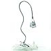 QUANS 5W 5x1W Warm White Clamp Clip on 19inch Flexible Gooseneck High Power LED Desk Table Sewing Study Work Bedside Reading Swing Arm Light Lamp,Ultra Bright Silver 110V US Plug
