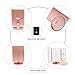 WEILY Tri-Fold Lighted Vanity Makeup Mirror with 21 LED Lights, Touch Screen and 3X/2X/1X Magnification Mirror, 2 Power Supply Modes Tabletop Cosmetic Mirror, Magnifying Travel Mirror (Rose Gold)