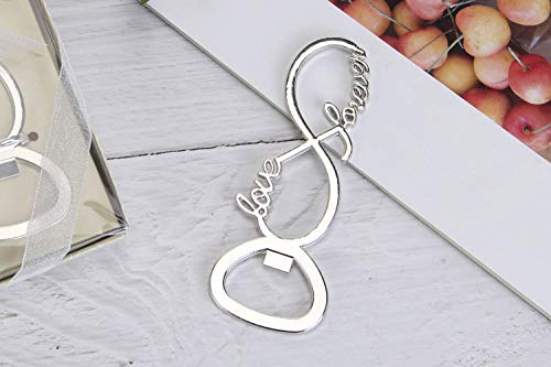 30 pcs Silver Tone Bottle Openers Wedding Favors Decorations, Gift Box, Bow Knot Love Shaped, Party Supplies