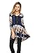 Frumos Womens Tunic Top For Leggings High Low T-Shirts X-Large Navy
