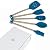Silicone Spatula Set, YYP Silicone Cooking Set - Spatula, Slotted Turner, Basting Brush, Spoon and Slotted Spoon - Heat Resistant Silicone Kitchen Utensils with Stainless Steel Handle, Set of 5, Blue