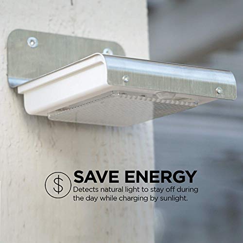 Home Zone Security Solar Wall Lamp Stainless Steel Motion Sensor