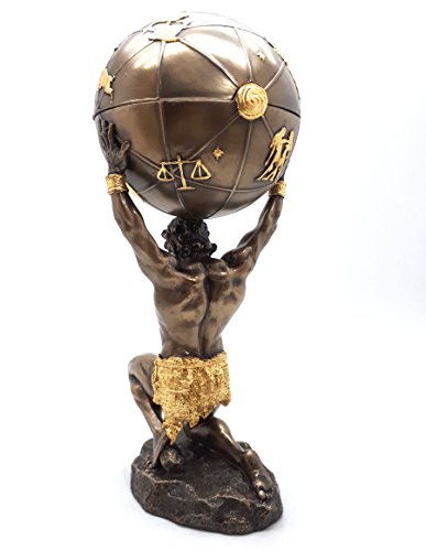 Veronese Atlas Titan Celestial Sphere Greek God Statue Sculpture Figure Bronze Finish 12.8΄΄ - Thumbnail 4