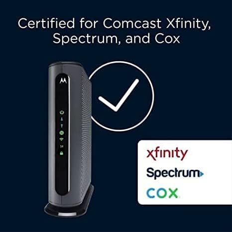 Motorola MG7550 16x4 DOCSIS 3.0 Cable Modem + AC1900 WiFi Router - Comcast Xfinity, Spectrum Certified, Power Boost, Gigabit Ports