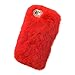 Veatool iphone 6 Plus Case, [Plush Series] and Stylish Rex Rabbit Fur [Cute] for iPhone 6s Plus(2015) - Red