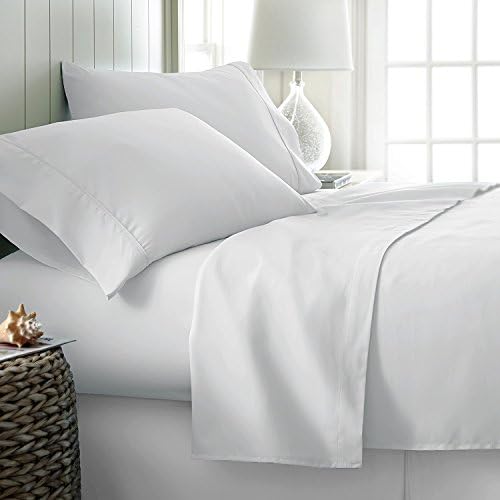 Thread Treasure Luxury Egyptian Cotton 1000 Thread Count 4 Piece Sheet Set- Fits Mattress Upto 15'' Deep Pocket (Queen, White)