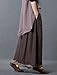 Mordenmiss Womens Casual Loose Fit Layers Wide Leg Pants ,Coffee,One Size