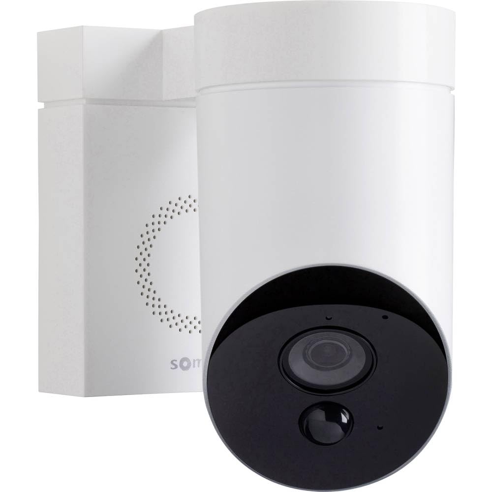 Somfy 2401560A Outdoor HD Camera for Home Security Systems, Smart Device with Integrated App and Simple Installation, White
