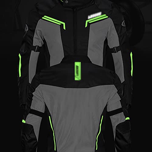 Heren textiel motorrijderjas, CE gepantserde, ademende motorjas voor alle weersomstandigheden - Afbeelding 4