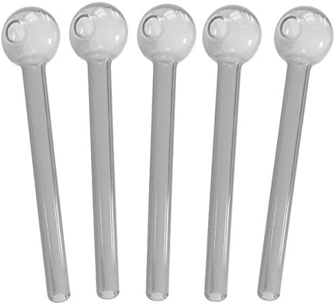 COURAGE Handcrafted Glass Thick Oil Burner(5Pcs,Clear)