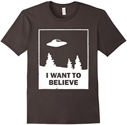 Mens Vintage White I Want To Believe UFO T-Shirt Large Asphalt