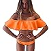 Zmart Sexy Off Shoulder flounce Swimsuit Hot Bikini Two Pieces