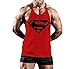InleaderStyle Men's Bodybuilding S Logo Stringer Gym Tank Top-XL Red