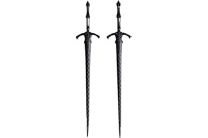 LANGHONG 2PCS Retro Viking Hair Sticks – Black Gothic Metal Sword Hair Pins for Women, Perfect for Renaissance Festivals, Halloween, Thick Hair & Updos (RLAL)