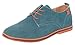 Serene Men's Casual Leather Lace Up Soft Breathable Fashion Oxfords (7.5D(M)US, green)